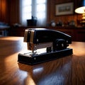 Stapler , office equipment gadget for binding papers Royalty Free Stock Photo