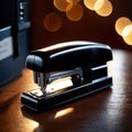 Stapler , office equipment gadget for binding papers Royalty Free Stock Photo
