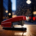 Stapler , office equipment gadget for binding papers Royalty Free Stock Photo