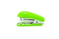 Stapler, office equipment green color isolated on white background, with clipping path Royalty Free Stock Photo