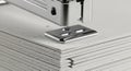 Stapler on Stack of Paper Close-up Office Document Binding, Work Organization Supplies Royalty Free Stock Photo
