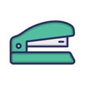 Stapler, stationary, tool, clip fully editable vector icon