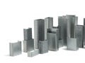 Staples arranges as skyscrapers Royalty Free Stock Photo