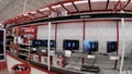 Staples retail store interior 2022 computer monitors Royalty Free Stock Photo