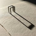 Staples are stacked vertically, casting a long shadow across Royalty Free Stock Photo