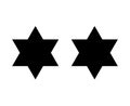 Six Pointed Star Shape Black Design Elements Royalty Free Stock Photo