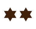 Six Pointed Star Shape Brown Design Royalty Free Stock Photo