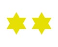 Six Pointed Star Shape Yellow Design Elements Royalty Free Stock Photo
