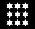 Six Pointed Star Shape Collection Black And White Royalty Free Stock Photo