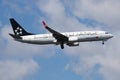 Star Alliance Turkish Airlines Boeing 737-800 TC-JHE passenger plane landing at Istanbul Ataturk Airport