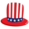 star american striped hat. Independence day.