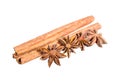 Star anice and cinnamon Royalty Free Stock Photo
