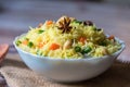 Star anise on flavoured rice with vegetable