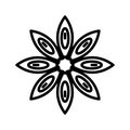 Star anise icon. Flavoring, seasoning. Symbol of spicy flower