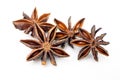 Star Anise, Illicium verum Hook. Organic Exotic Herbs and Spices on iSolated White Background