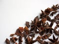 Star anise spices diagonal composition