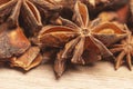 Star anises dried spice fruits Royalty Free Stock Photo