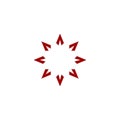 Star Arrow Circle Ornamental Logo Template Illustration Design. Vector EPS 10