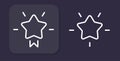 Star award badge rating as premium best achievement ui interface button element icon vector graphic line stroke art illustration