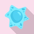 Star bacteria icon, flat style Royalty Free Stock Photo