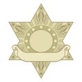 Star badge with a banner