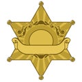 Star badge with a banner