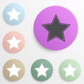 Star badge color set. Simple glyph, flat vector of web icons for ui and ux, website or mobile application Royalty Free Stock Photo