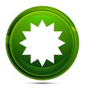 Star badge icon glassy green round button illustration Royalty Free Stock Photo