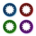 Star badge icon shiny round buttons set illustration Royalty Free Stock Photo
