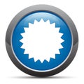 Star badge icon premium blue round button vector illustration Royalty Free Stock Photo