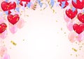 Star balloon and balloon on background. Party helium balloons ba Royalty Free Stock Photo