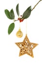 Star and bauble in Holly