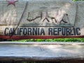 California Republic, wooden bench