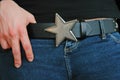 Star Belt Buckle Royalty Free Stock Photo