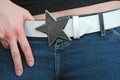 Star Belt Buckle Royalty Free Stock Photo