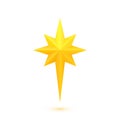 Bright golden christmas star