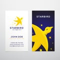 Star Bird Abstract Vector Business Card Template Royalty Free Stock Photo