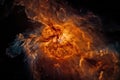 star birth in a stellar nursery, with swirls of gas and dust