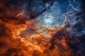 star birth in a stellar nursery, with swirls of gas and dust