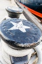 Star boat tie off Royalty Free Stock Photo