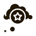 Star Bonus Cloud Icon Vector Glyph Illustration Royalty Free Stock Photo