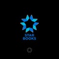 Star Books logo. Digital library chat. The literary community. The star consists of books