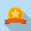 Star brand ambassador icon flat vector. Social media