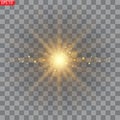 Star burst with dust and sparkle isolated Royalty Free Stock Photo