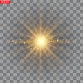 Star burst with dust and sparkle isolated Royalty Free Stock Photo