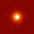 Star burst red and yellow fire. EPS 8 Royalty Free Stock Photo