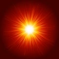 Star burst red and yellow fire. EPS 10 Royalty Free Stock Photo