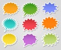 Star burst stickers set Royalty Free Stock Photo