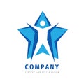 Star business logo design. Success concept sign. Leadership reward winner icon. Corporate identity. Vector illustration Royalty Free Stock Photo