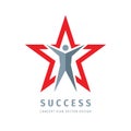 Star business logo design. Success concept sign. Royalty Free Stock Photo